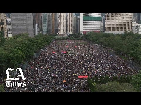 Rally at Victoria Park in Hong Kong attracts hundreds of thousands