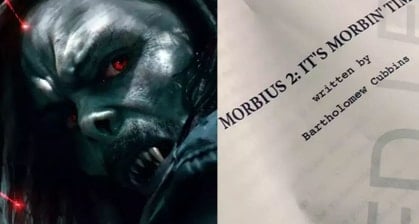 Jared Leto (AKA Morbius) Ruins The Joke, Shows A Fake Script For 'Morbius 2' In Twitter Video