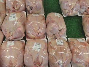 Chicken was display in supermarket, Batam, Indonesia