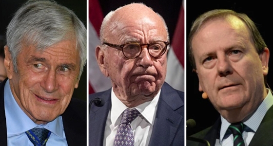 Kerry Stokes, Rupert Murdoch, and Peter Costello (Images: AAP)