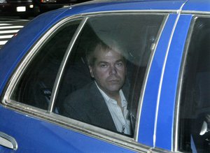 In this Nov. 18, 2003 file photo, John Hinckley Jr. arrives at U.S. District Court in Washington. A judge says Hinckley, who attempted to assassinate President Ronald Reagan will be allowed to leave a Washington mental hospital and live full-time in Virginia