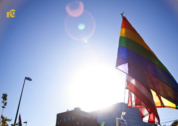 Pride flag flown