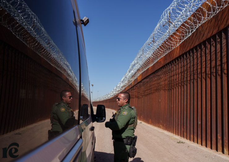 Border Patrol agent at the border