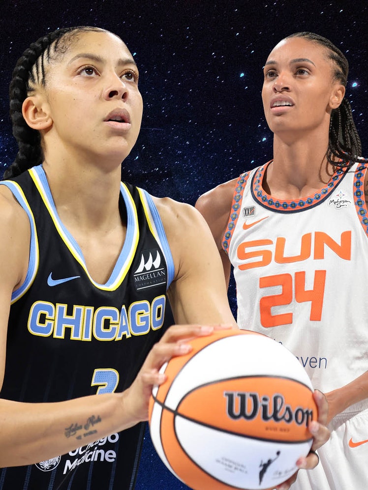 Image may contain Human Person Breanna Stewart Sphere People Team Team Sport Sport Sports Ball and DeWanna Bonner