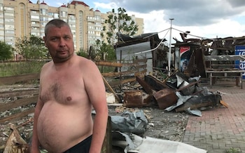 Punters continue to drink at the Golden River pub, despite half of it being reduced to rubble