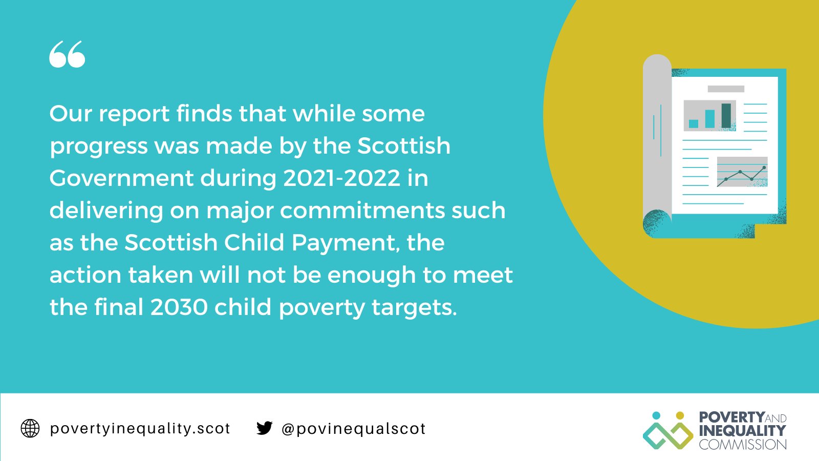 Our report finds that while some progress was made by the Scottish Government during 2021-2022 in delivering on major commitments such as the Scottish Child Payment, the action taken will not be enough to meet the final 2030 child poverty targets.

