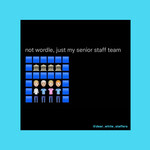 An Instagram photo shows blue squares framing emojis of monuments and people. The caption reads "not wordle, just my senior staff team," referring to Capitol Hill's overwhelmingly white staffers.