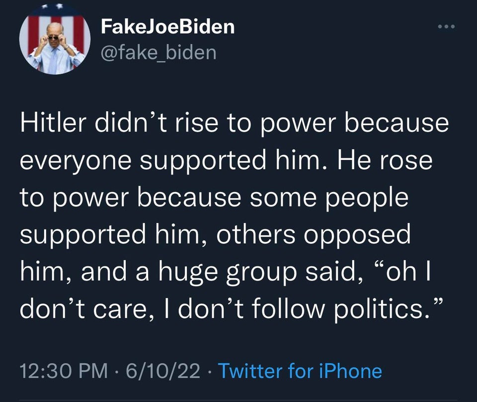 r/WhitePeopleTwitter - “I don’t follow politics”