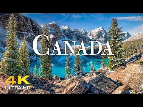 FLYING OVER CANADA (4K UHD) Amazing Beautiful Nature Scenery with Relaxing Music | 4K VIDEO ULTRA HD