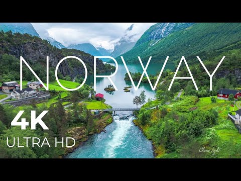 Norway AMAZING Beautiful Nature with Relaxing Music and sound, 4k nature | Relaxation film