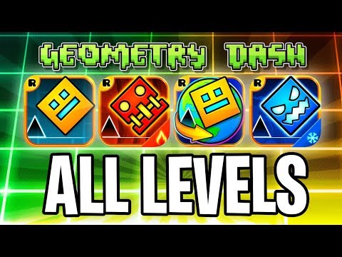 Every Geometry dash level! with coins! (GD, Meltdown, Subzero, World, 37 levels)