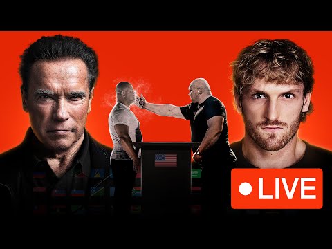 Logan Paul & Arnold Schwarzenegger | Slap Fighting Championship (Official Live Stream)