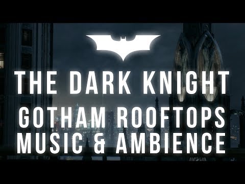 The Dark Knight Music & Ambience | Peaceful Rain on Gotham Rooftops