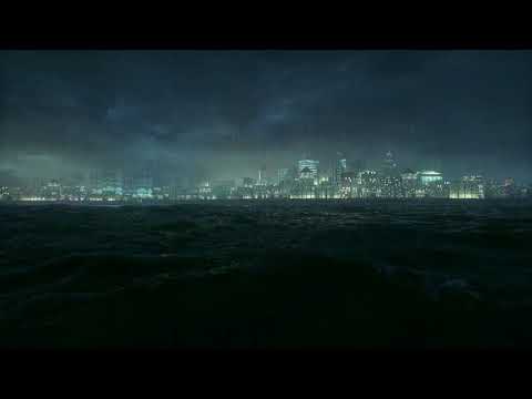 Batman: Arkham Knight (ASMR/Sleep Aid) Gotham by The Sea - Ambient Sounds