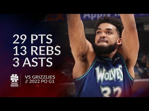 Karl-Anthony Towns 29 pts 13 rebs 3 asts vs Grizzlies 2022 PO G1