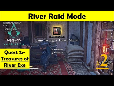 Assassins Creed Valhalla River Raid Mode - Treasure of River Exe | Find Saint George Legendary Armor