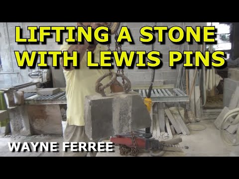 How to lift stones with Lewis pins