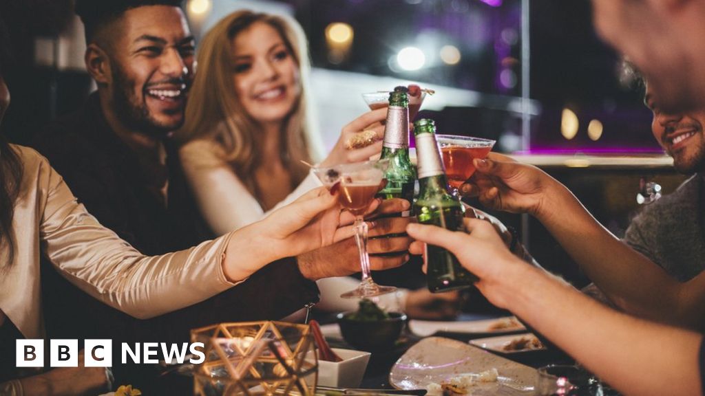 People enjoying a New Years Eve drink