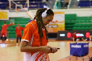 Brittney Griner at the  UMMC - MBA first match of the 1/2 finals of the Russian Championship (30.03.2019)