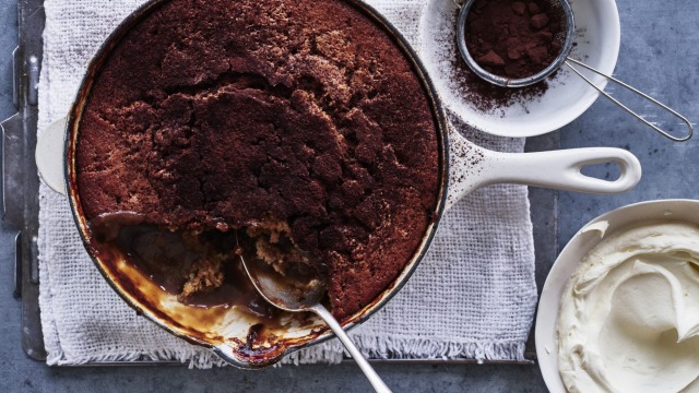 Self-saucing tiramisu pudding.