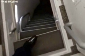 The video reveals where flight attendants sleep on an A380.