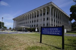 Paul G. Rogers Federal Courthouse is shown Friday, Aug. 12, 2022, in West Palm Beach, Fla.