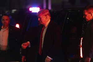 Former President Donald Trump arrives at Trump Tower, late Tuesday, Aug. 9, 2022, in New York