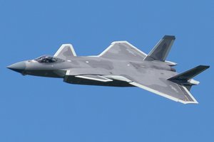 A fighter jets Chengdu J-20 during 2022 Changchun Air Show, Jilin Province, China