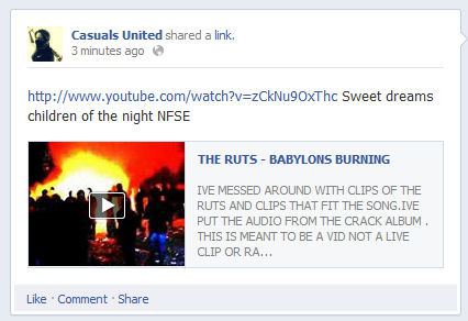 Wednesday evening's final post from the neo-nazis 'casuals united'