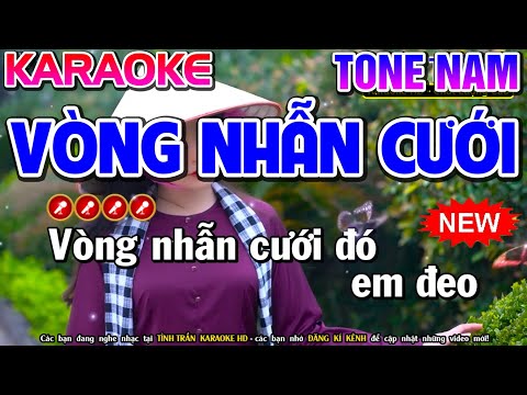 🔴 Liên Khúc Karaoke Nhạc Sống Tone Nam Vòng Nhẫn Cưới | Qua Ngõ Nhà Em | Khóc Thầm