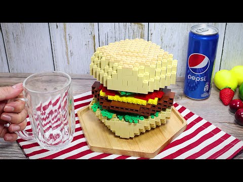 How To Make Burger From Lego - Lego in Real Life | Stop Motion Cooking ASMR