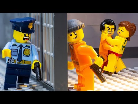 Prisoners Are Free In Prison - LEGO Police Chase & Prison Break