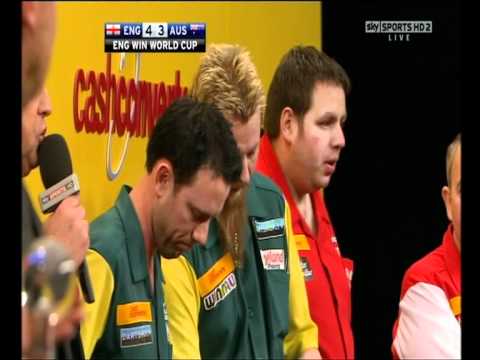 Paul Nicholson Bitter Sore Loser Darts World Cup England vs Australia 2012