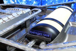 "Toyota hydrogen fuel cell at the 2014 New York International Auto Show"