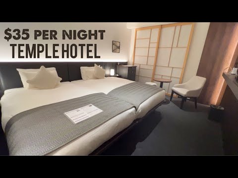 $35 Japanese Temple Hotel in Kyoto Japan