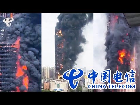 Witnesses to China Telecom fire: There was an explosion, the fire spread very quickly