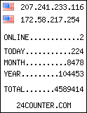 Online visitors stats with hit counter