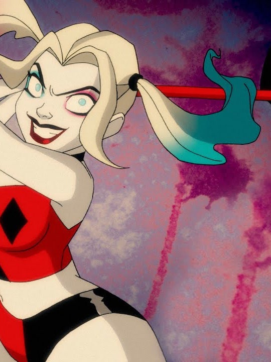 Wrath Month Harley Quinn swinging a big hammer.