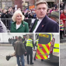 A protester hurled four eggs at King Charles and Camilla, Queen Consort as they arrived for the Welcoming Ceremony to the City of York at Micklegate Bar on Day 2 of their royal tour