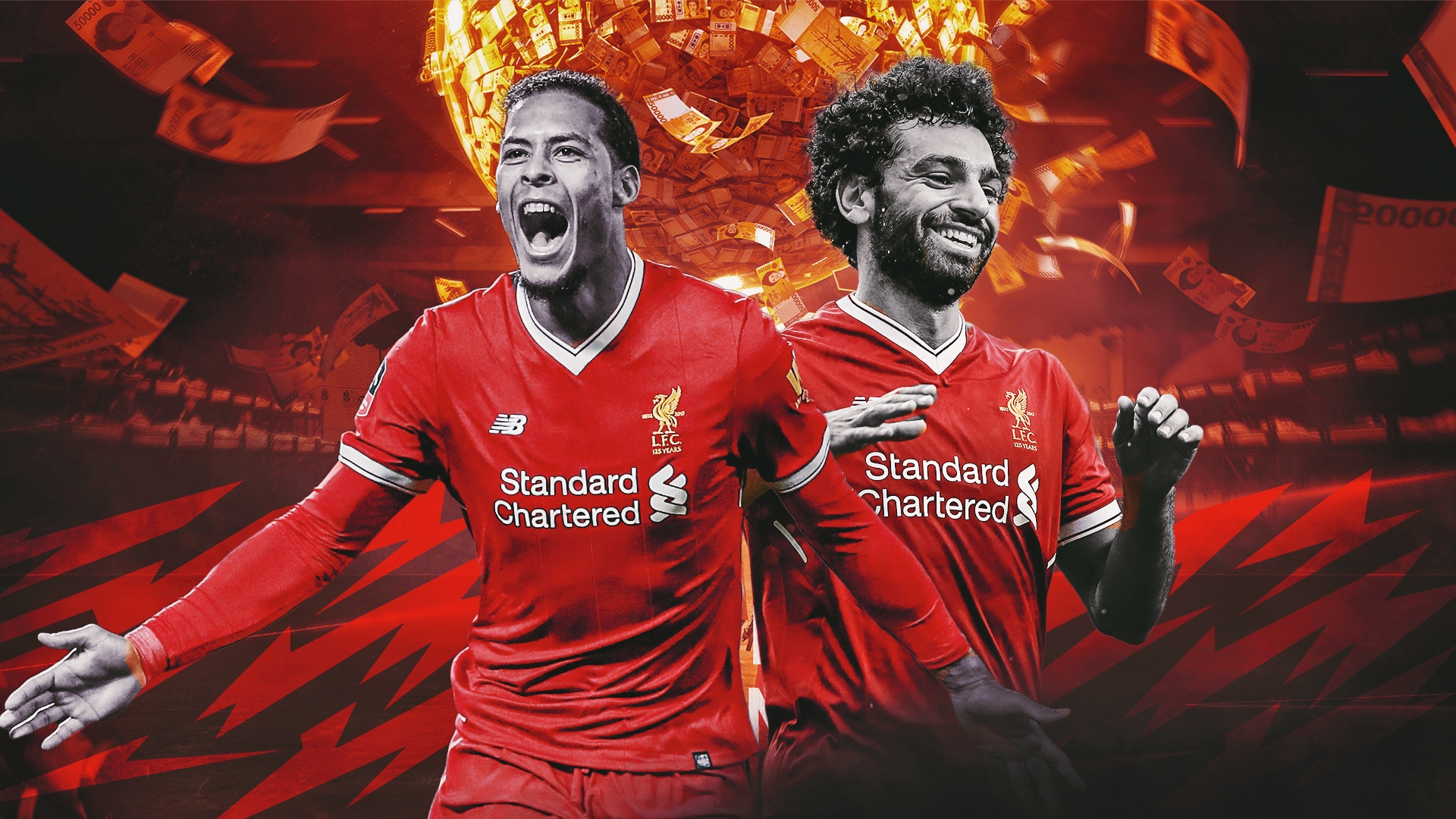 Van Dijk Salah Liverpool Big Spenders GFX