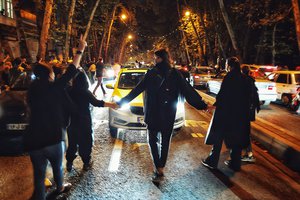 Iranian women protest a 22-year-old woman Mahsa Amini's death after she was detained by the morality police, in Tehran, Saturday, Oct. 1, 2022. in this photo taken by an individual not employed by the Associated Press and obtained by the AP outside Iran.