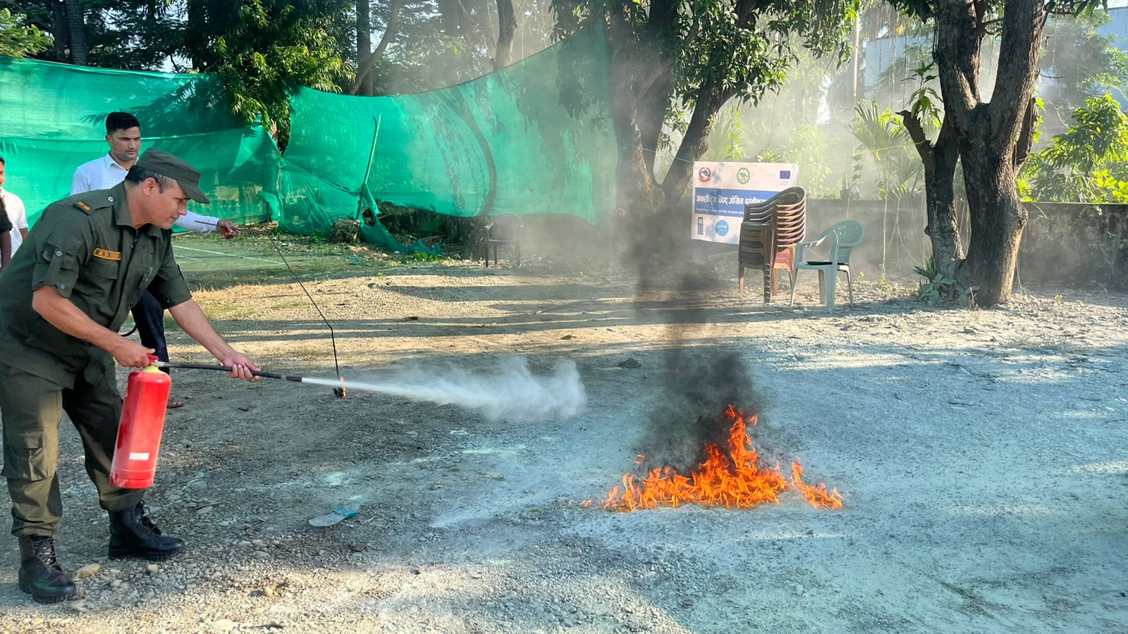 fire extinguishing exercise 