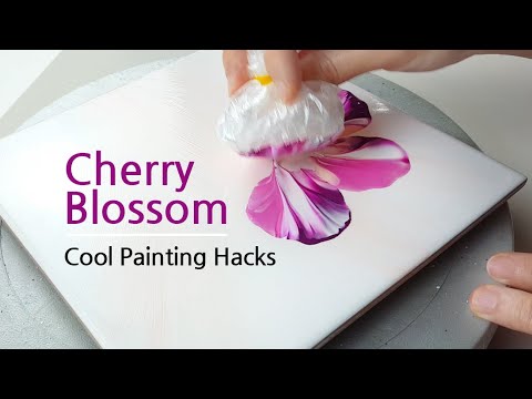 (663) Cherry Blossom | Easy Painting ideas | Acrylic Painting for beginners | Designer Gemma77