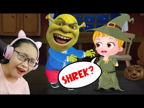 Baby Hazel Halloween Trick Or Treat!!! - Baby Hazel Scared of Shrek?