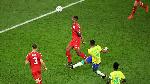 Pemain Brazil Casemiro mencetak gol pertama pada laga kedua Grup G antara Brazil vs Swiss di Stadium 974, Doha, Qatar, 28 November 2022. REUTERS/Marko Djurica