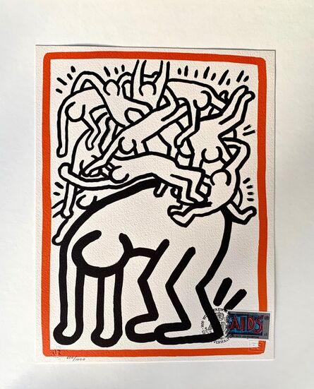 Keith Haring, ‘Fight AIDS Worldwide’, 1990