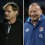 Wallabies coach contenders for 2024, l-r: Dave Rennie, Scott Robertson, Eddie Jones, Dan McKellar.