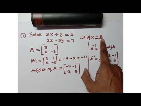 Application of inverse of a matrix