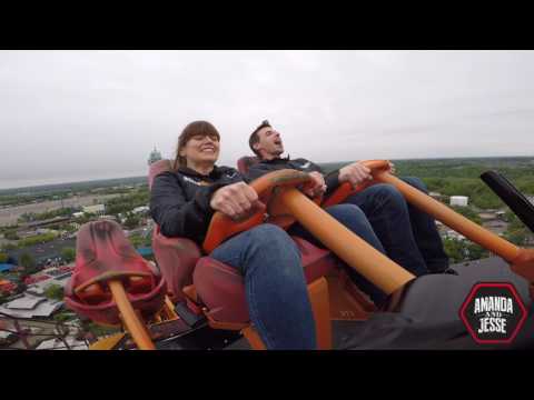 Amanda Rides Front Seat of Diamondback at Kings Island!