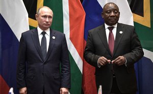 Vladimir Putin and Cyril Ramaphosa, 26 july 2018